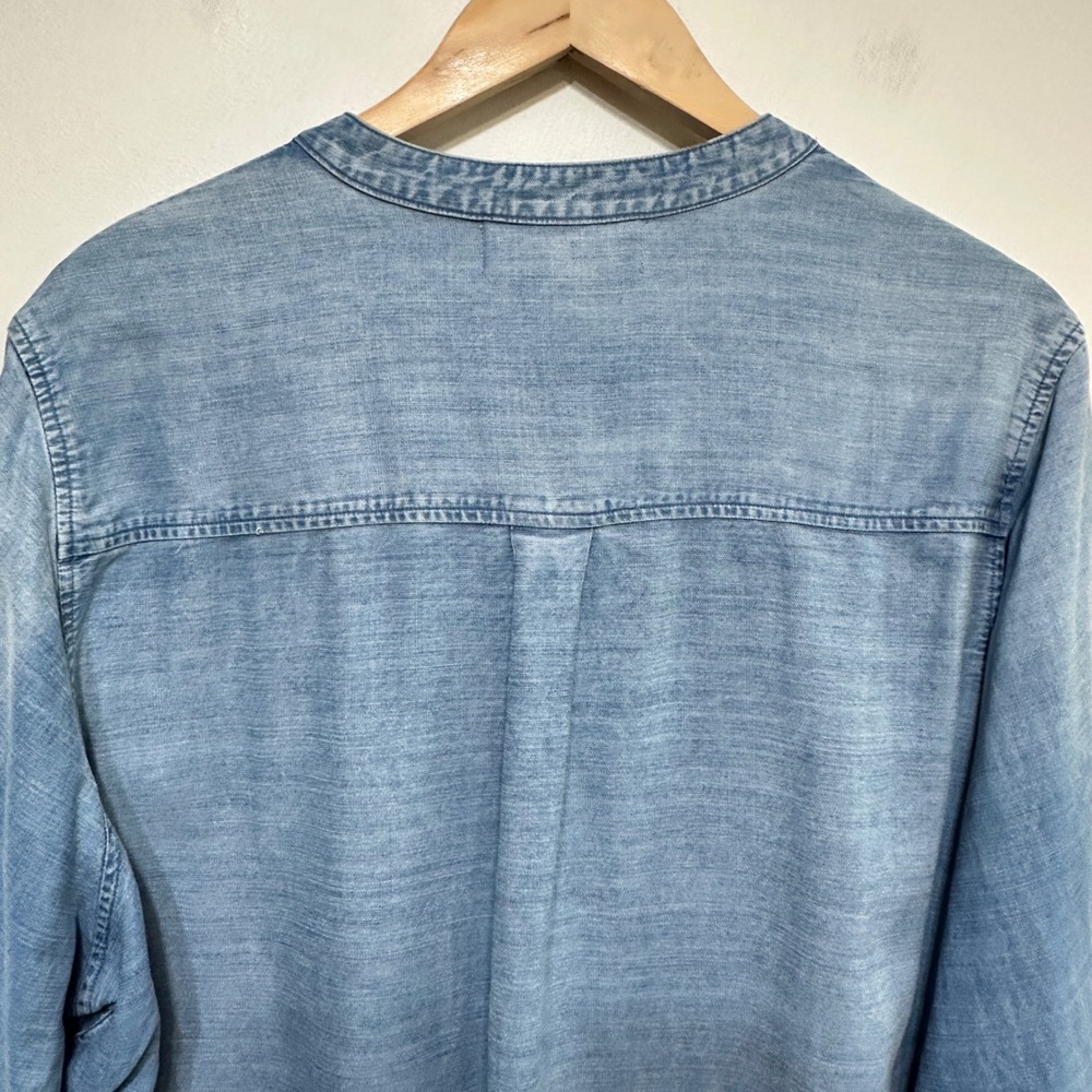 Cloth & Stone Anthropologie Tencel Button Down Shirt Womens Plus 2X Blue Relaxed - Picture 8 of 9